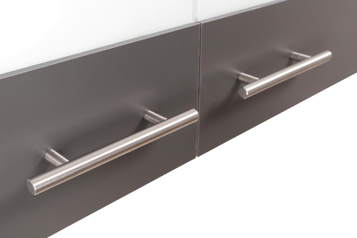Miniküche Merle Grau/Eiche Dekor B:100cm - Eichefarben/Grau, Basics, Glas/Holzwerkstoff (100cm) - Respekta