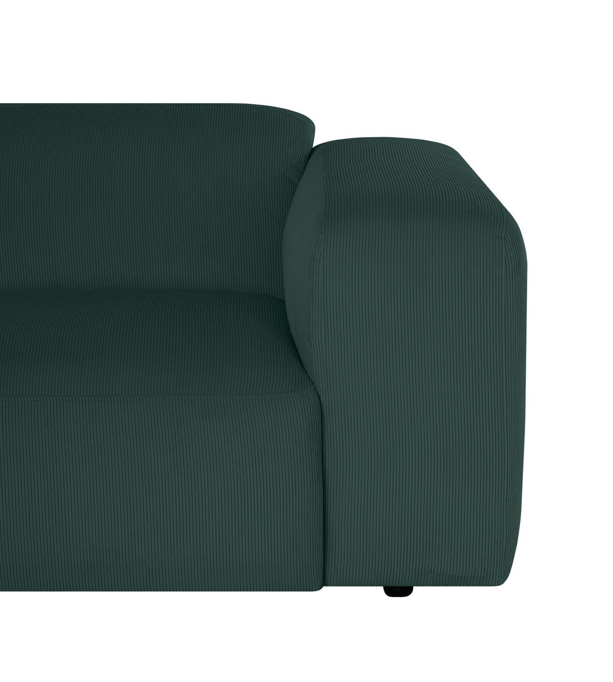 Ecksofa Hannah Grün 200x304 cm - Schwarz/Grün, Design, Textil (200/304cm) - MID.YOU