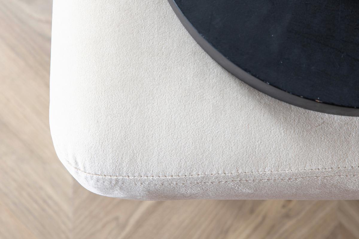 Hocker Boom - Beige/Goldfarben, Design, Kunststoff/Textil (90/49/70cm) - Livetastic