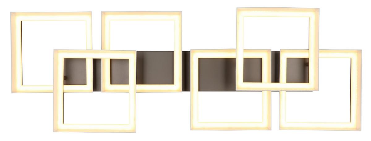 LED-Deckenleuchte 48049d3 Syrakus - Braun/Weiß, Design, Kunststoff/Metall (102/35/12,5cm) - Globo