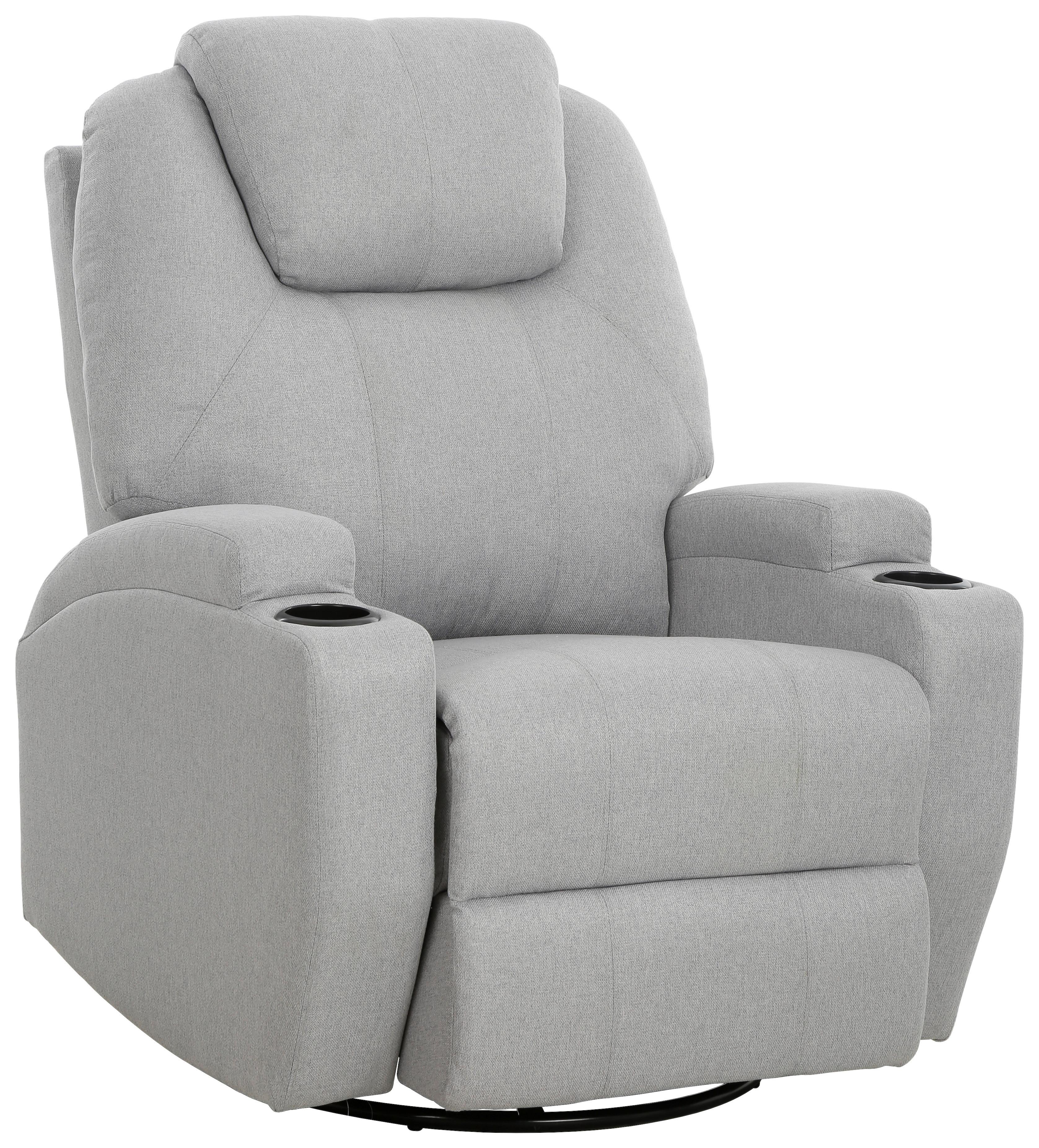 Massagesessel Bob - Schwarz/Grau, MODERN, Textil (86/110/96cm) - P & B