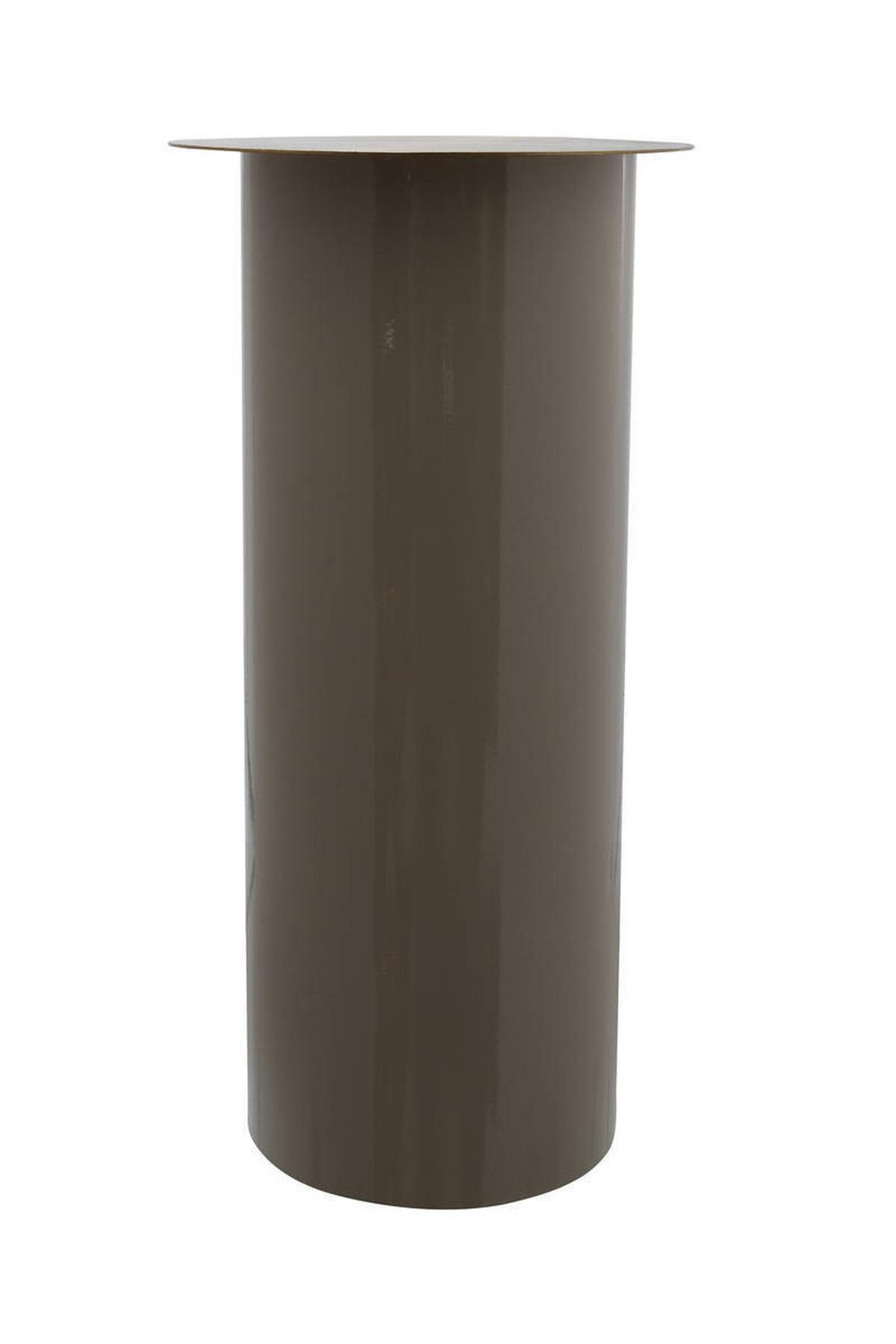 Kerzenständer Art Deco Eisen Taupe/goldfarben - Taupe/Goldfarben, Trend, Metall (25/60/25cm) - Kayoom