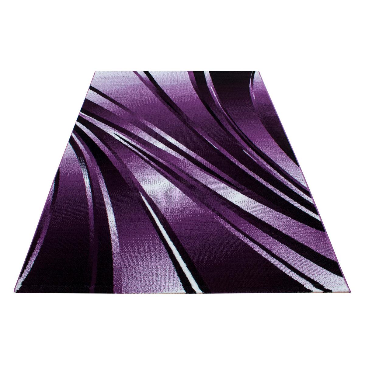 Flachwebteppich Parma - Violett/Schwarz, Design, Textil (280/370cm) - Novel