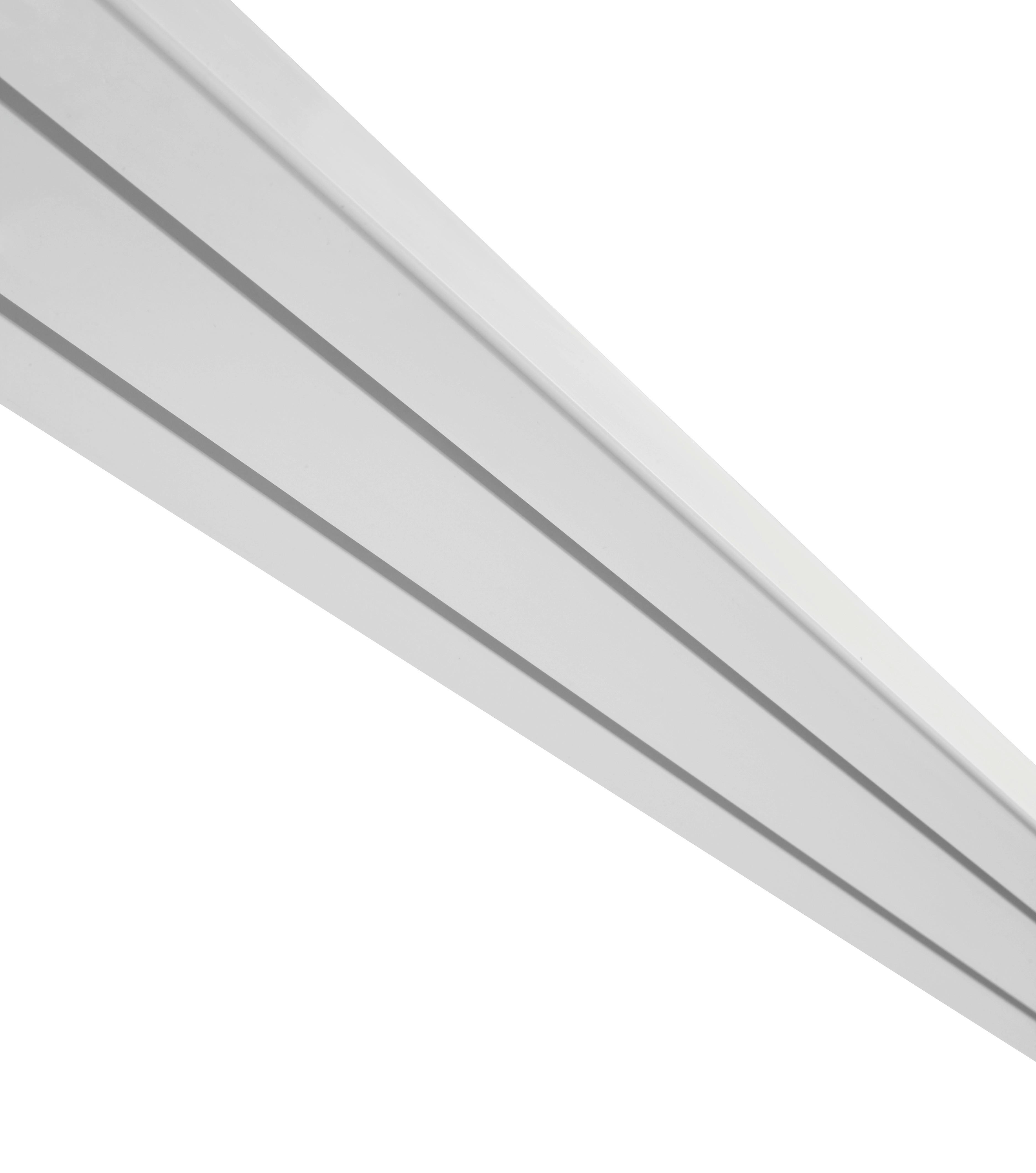 Záclonové Koľajničky Amelie, 120cm, Biela - biela, plast (120/7.8/1.7cm) - Modern Living