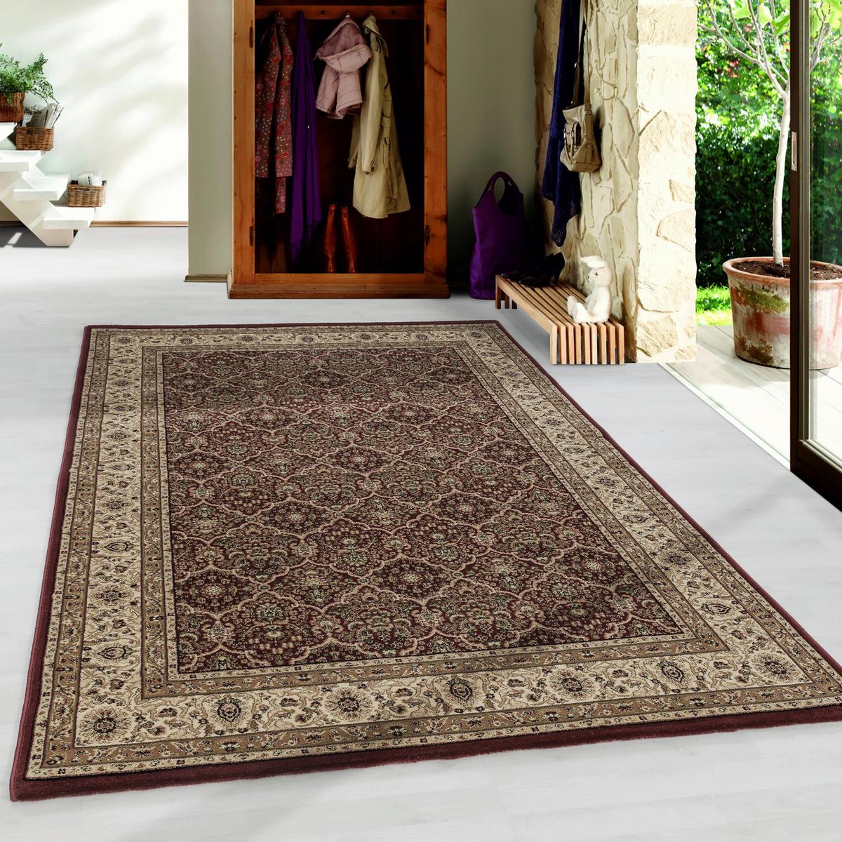 Orientalischer Webteppich Rot Naturfaser Kashmir 300x400 cm - Rot, LIFESTYLE, Textil (300/400cm)