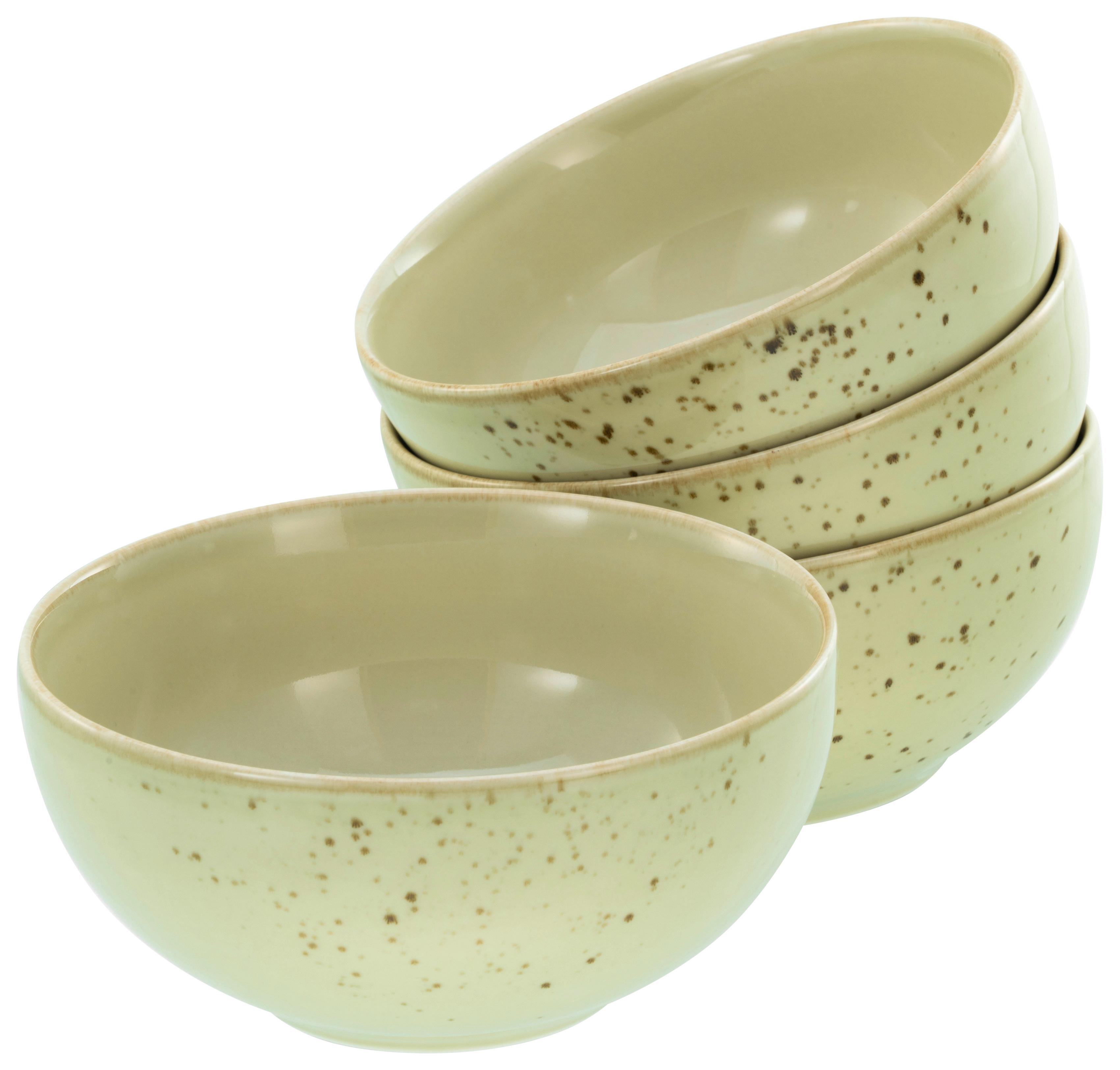 Schüsselset Nature Collection Earth, 4--teilig., Salbeigrün - Salbeigrün, Design, Keramik (17,5cm) - Creatable