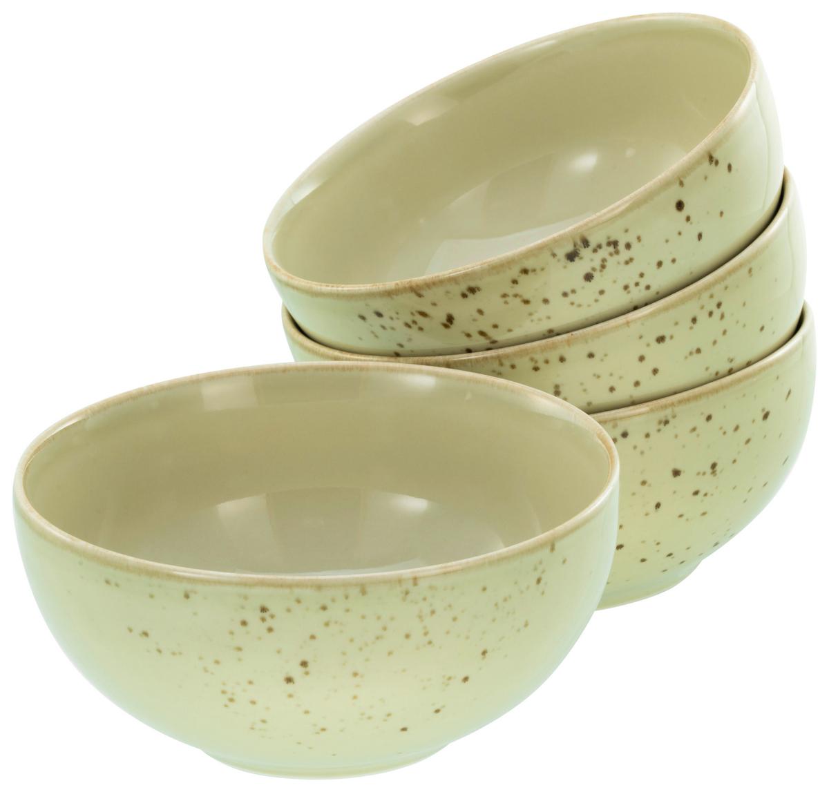 Schüsselset Nature Collection Earth, 4--teilig., Salbeigrün - Salbeigrün, Design, Keramik (17,5cm) - Creatable