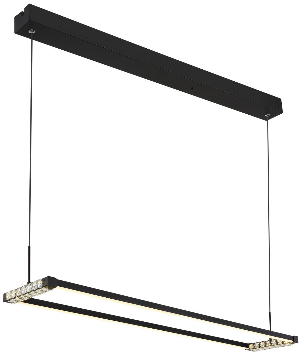 LED-Hängeleuchte 67164h - Klar/Schwarz, Design, Kunststoff/Metall (102,5/20,6/150cm) - Globo