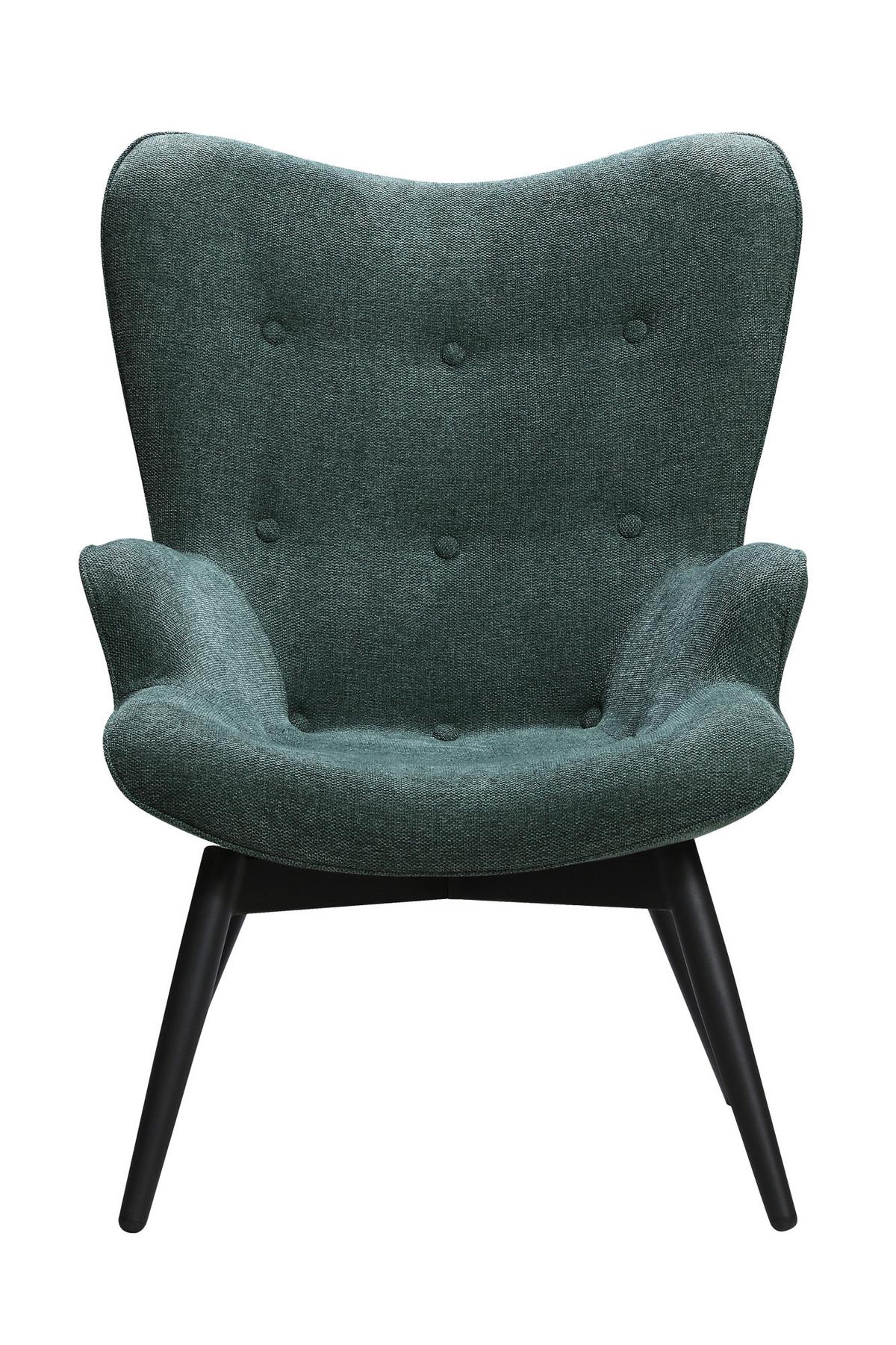 Sessel Waldgrün B: 80 Cm - Waldgrün/Schwarz, MODERN, Textil (80/92/99cm) - Livetastic