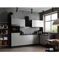 Eckküche Oliver Grau, Weiß S: 280.172cm - Weiß/Grau, Design, Holzwerkstoff (280/172cm) - Respekta