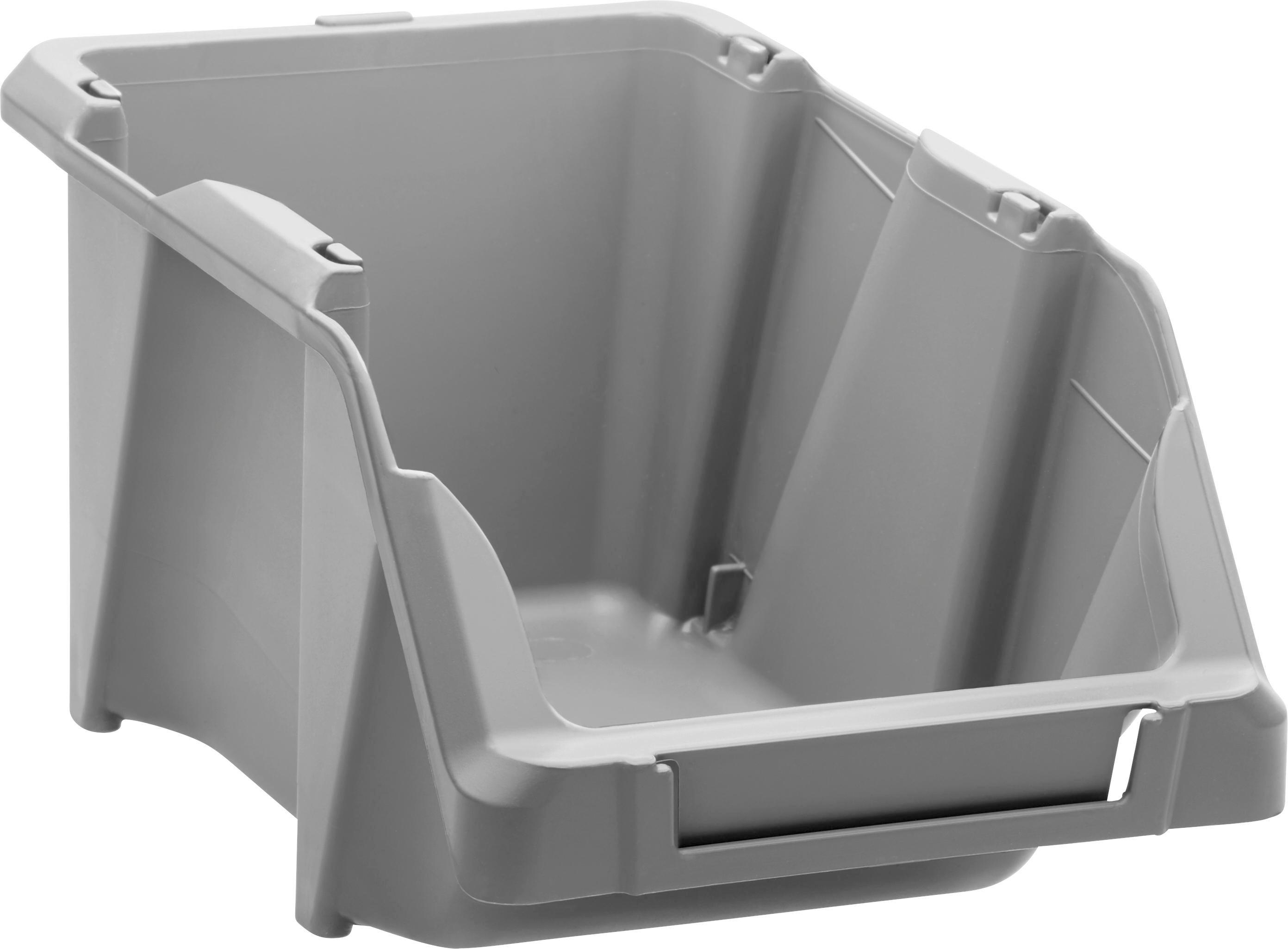 Sichtbox Hubert - Grau, KONVENTIONELL, Kunststoff (24,5/15,2/12,2cm) - Homezone