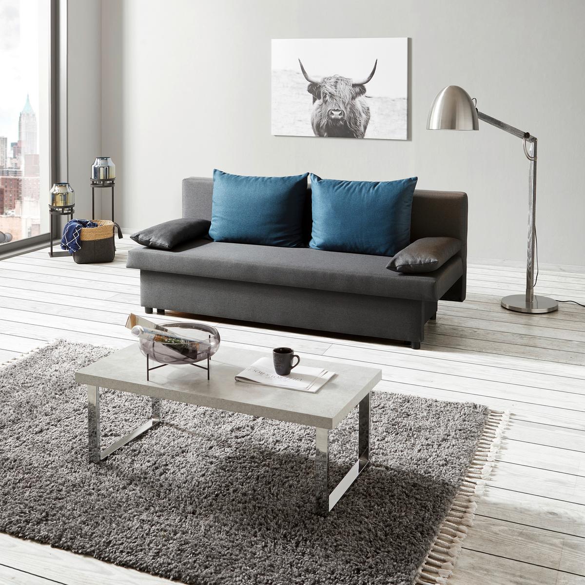 2-sitzer-sofa M Schlaffunktion Neo Dunkelgrau B: 192 Cm - Blau/Dunkelgrau, Basics, Karton/Holz (192/82cm)