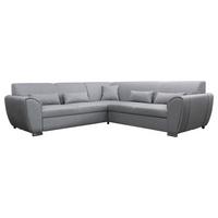 Ecksofa Delux Hellgrau Mit Schlaffunktion Ottomane Links - Silberfarben/Hellgrau, Design, Textil (266/266cm) - Livetastic