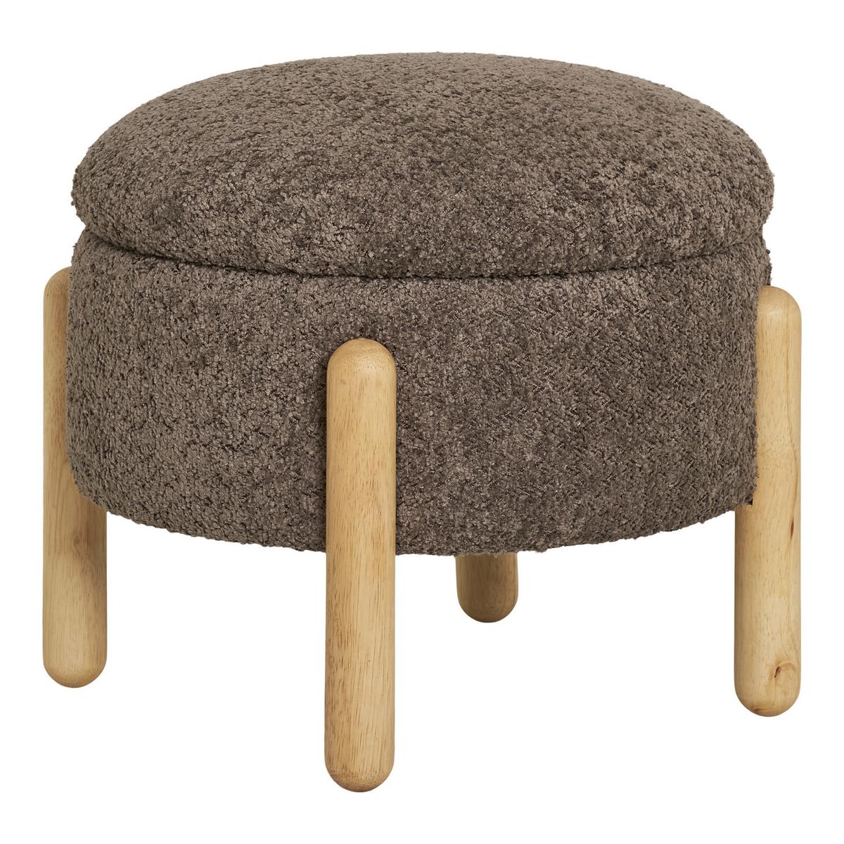 Hocker Medas Braun B: 45 cm - Braun, Design, Holz/Kunststoff (45/36/45cm)