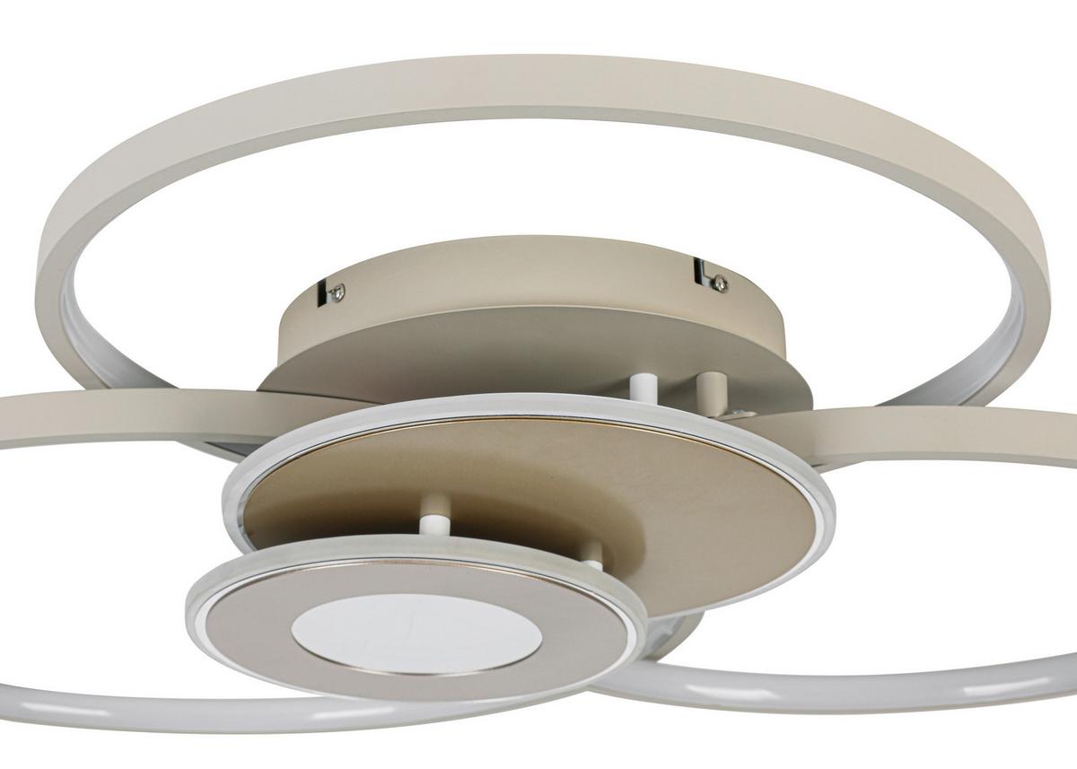 STROPNÍ LED SVÍTIDLO SEHR - pískové barvy/šampaňská, Moderní, kov/plast (74/77/11cm) - Mömax