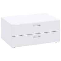 ZÁSUVKOVÝ BOX BASIC 2 - bílá, Konvenční, kompozitní dřevo (74/35/51,5cm)