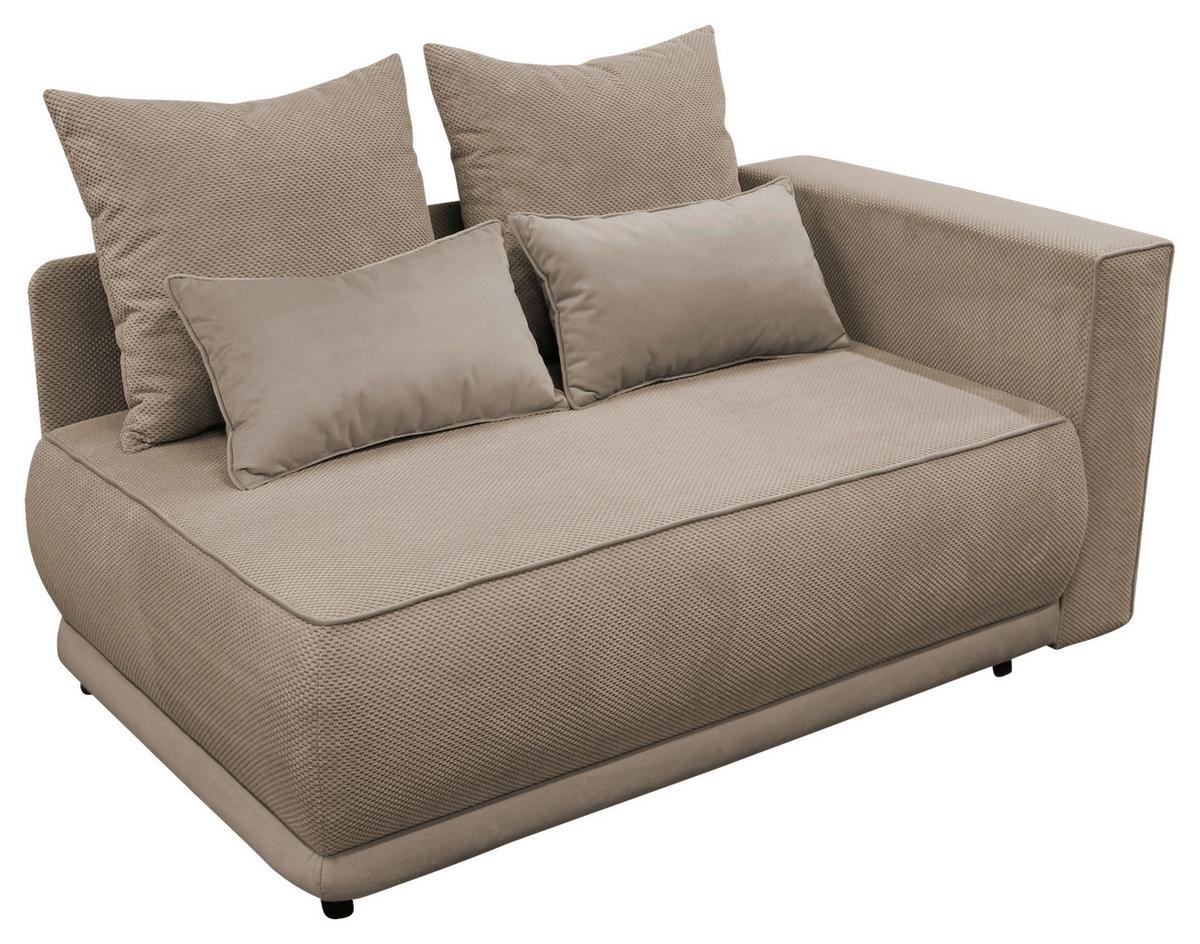 Récamiere Iga Re Taupe B: 168 cm - Taupe/Rosa, Design, Textil (168/73/99cm) - MID.YOU