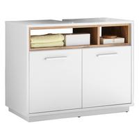 Skrinka pod umývadlo MILANO šírka: 80cm - biela/farba duba, Design, kompozitné drevo/plast (80/64/40cm) - MID.YOU