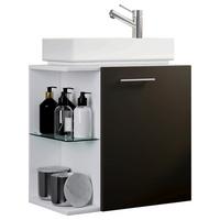 Waschtischkombi Hausa - Anthrazit/Weiß, MODERN, Glas/Keramik (52cm) - MID.YOU
