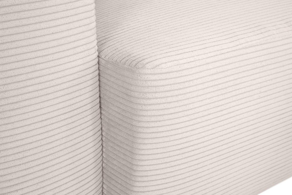 Ecksofa Joni Weiß S: 250 cm - Weiß, Design, Textil (250/151cm) - MID.YOU
