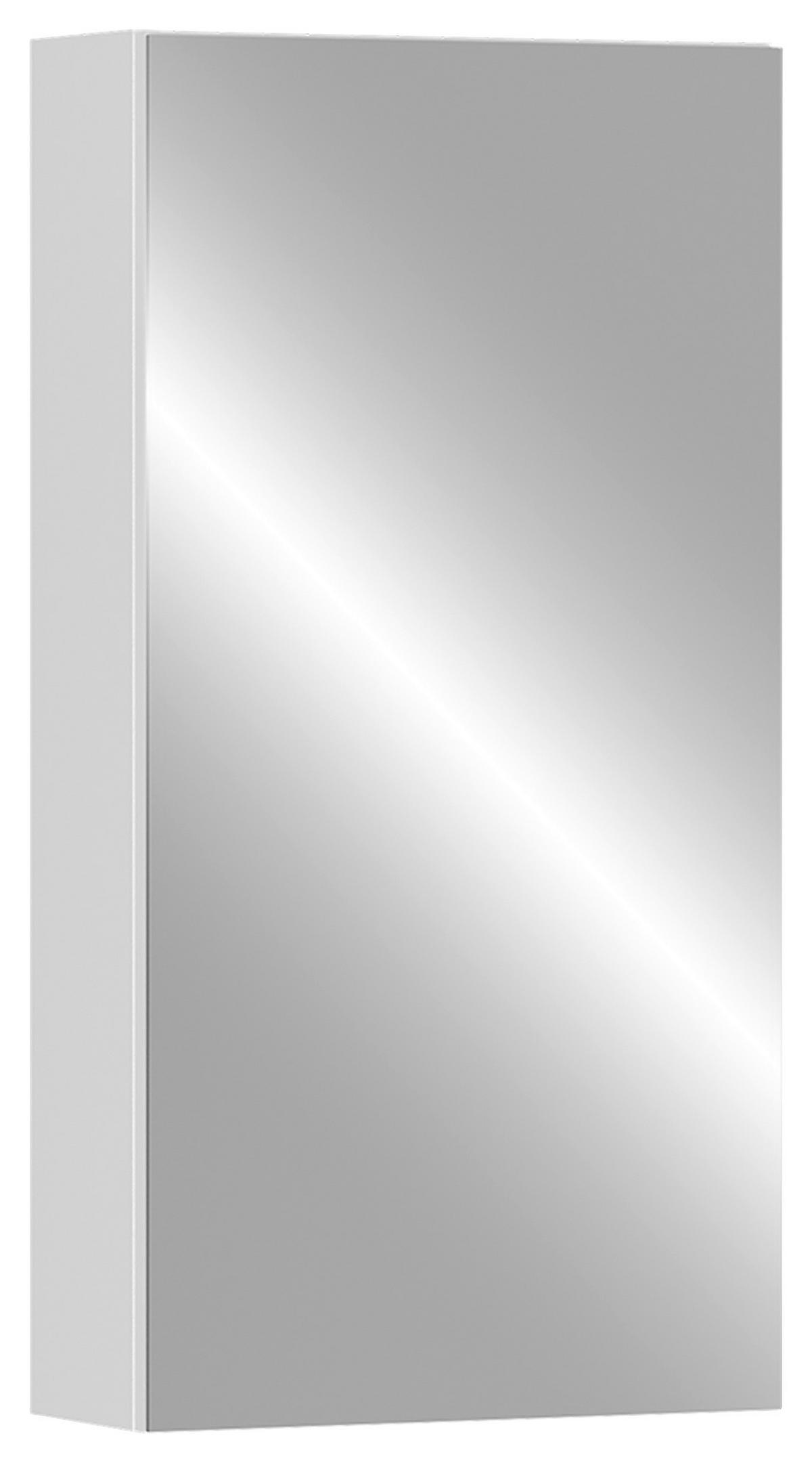 Spiegelschrank Ina Alpinweiss, B: 35 cm - KONVENTIONELL, Glas/Holzwerkstoff (35/77/18cm)