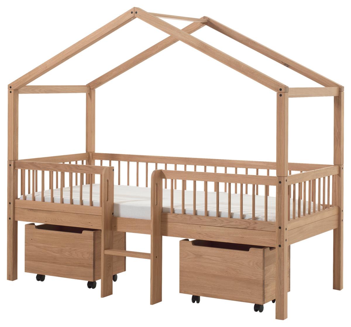 Hausbett Forrest Eichefarben 90x200cm - Eichefarben/Eschefarben, MODERN, Holz (90/200cm) - Vipack