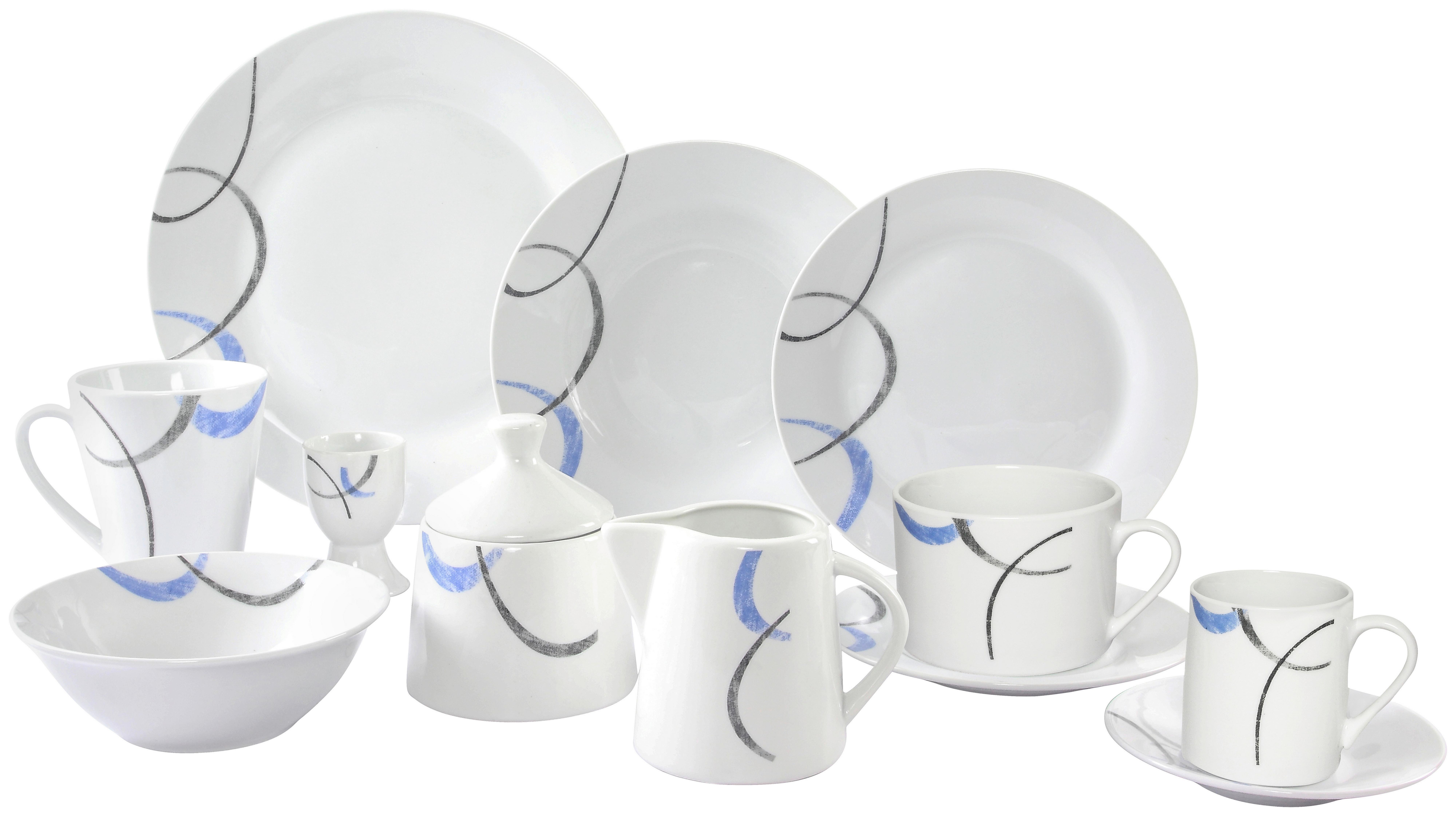 Kombiservice Kathalea Keramik 6 Personen Geschirr Set