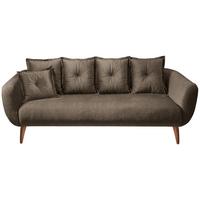 3-Sitzer-Sofa Baggio Braun B: 236 cm - Buchefarben/Braun, MODERN, Textil (236/94/103cm) - Livetastic