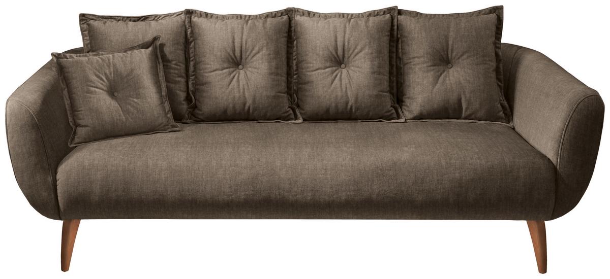 3-Sitzer-Sofa Baggio Braun B: 236 cm - Buchefarben/Braun, MODERN, Textil (236/94/103cm) - Livetastic