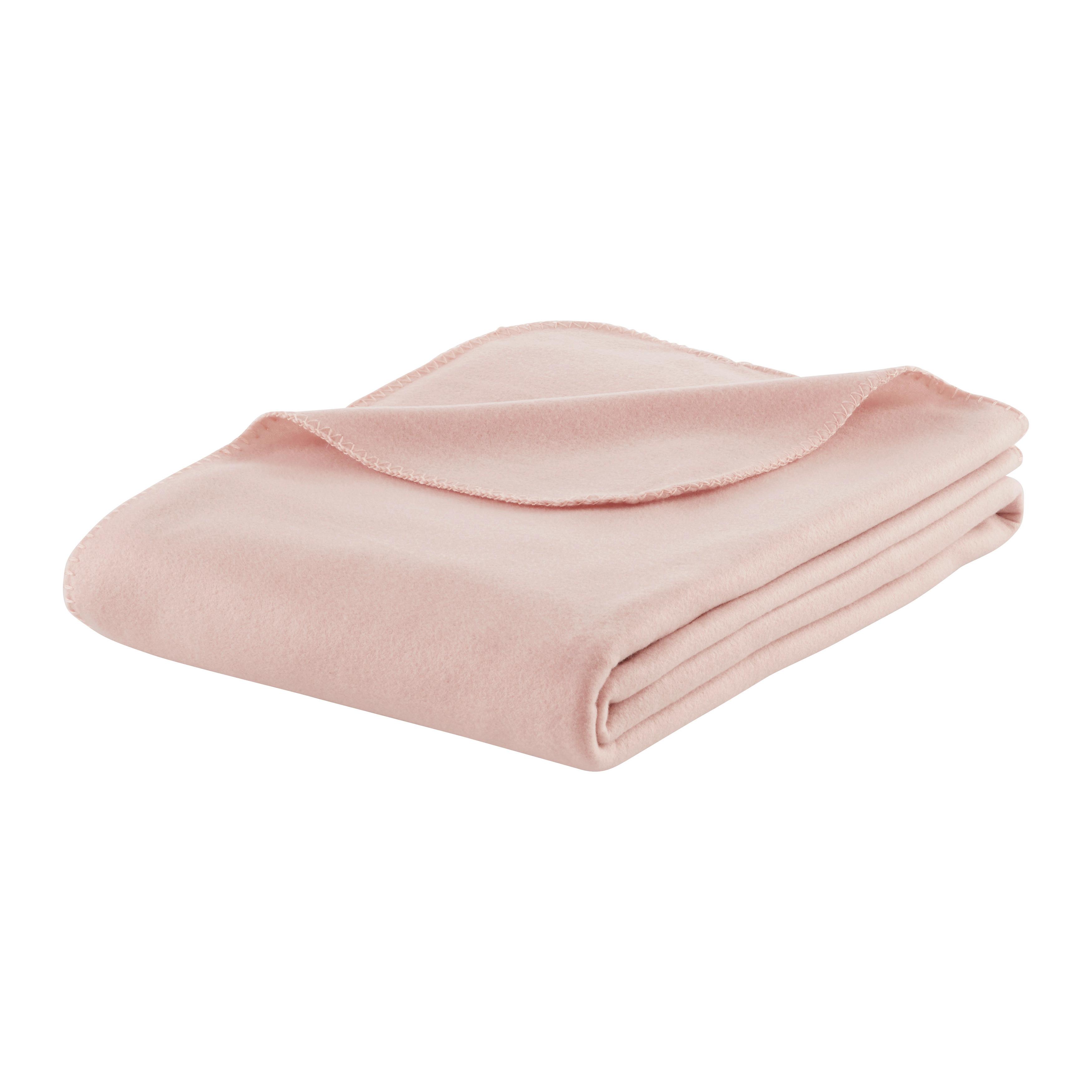 FLEECOVÁ DEKA FELICITY - růžová, Konvenční, textil (140/200cm) - Modern Living