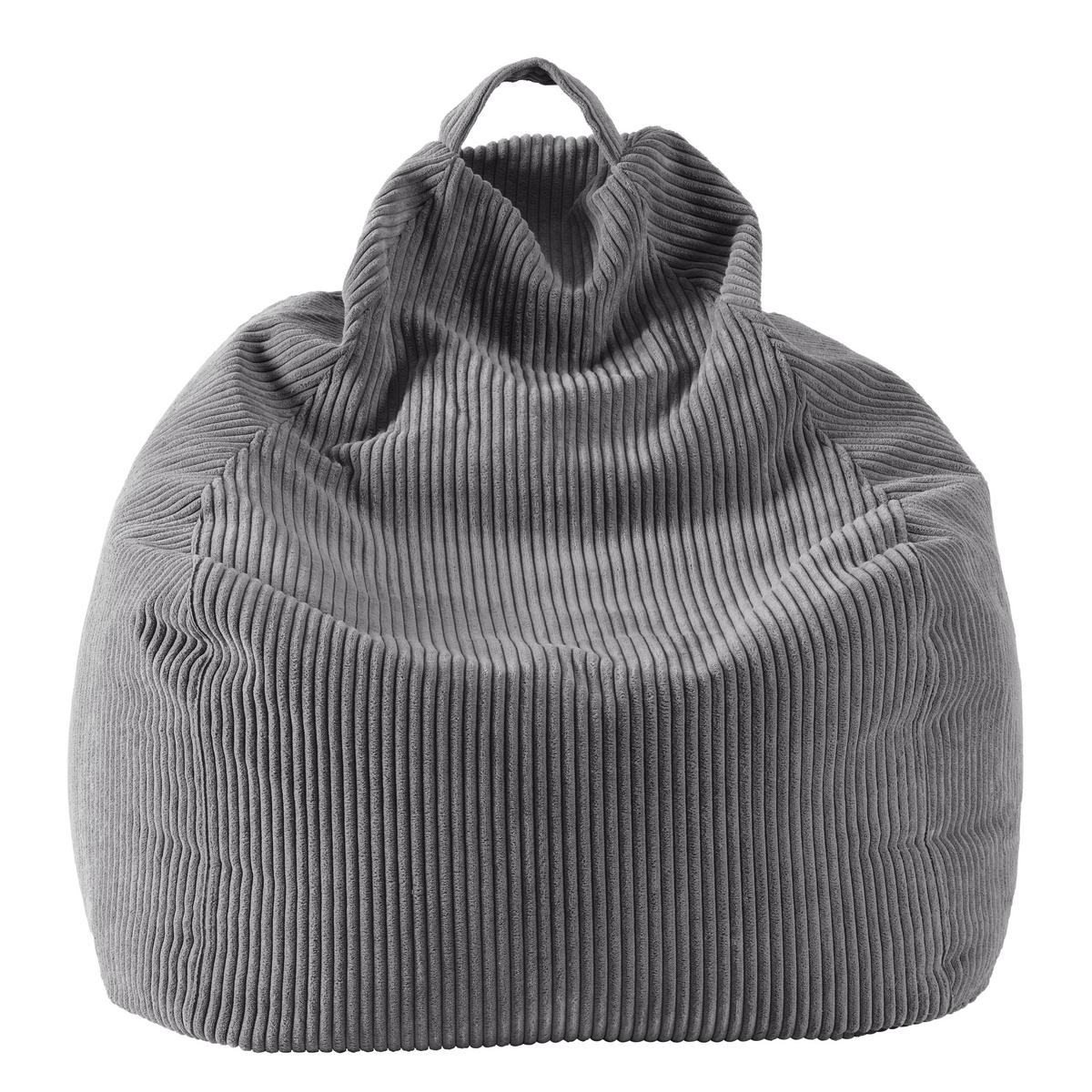 Sitzsack Anthrazit B: 80cm - Anthrazit, Trend, Textil (80/85/80cm) - Livetastic