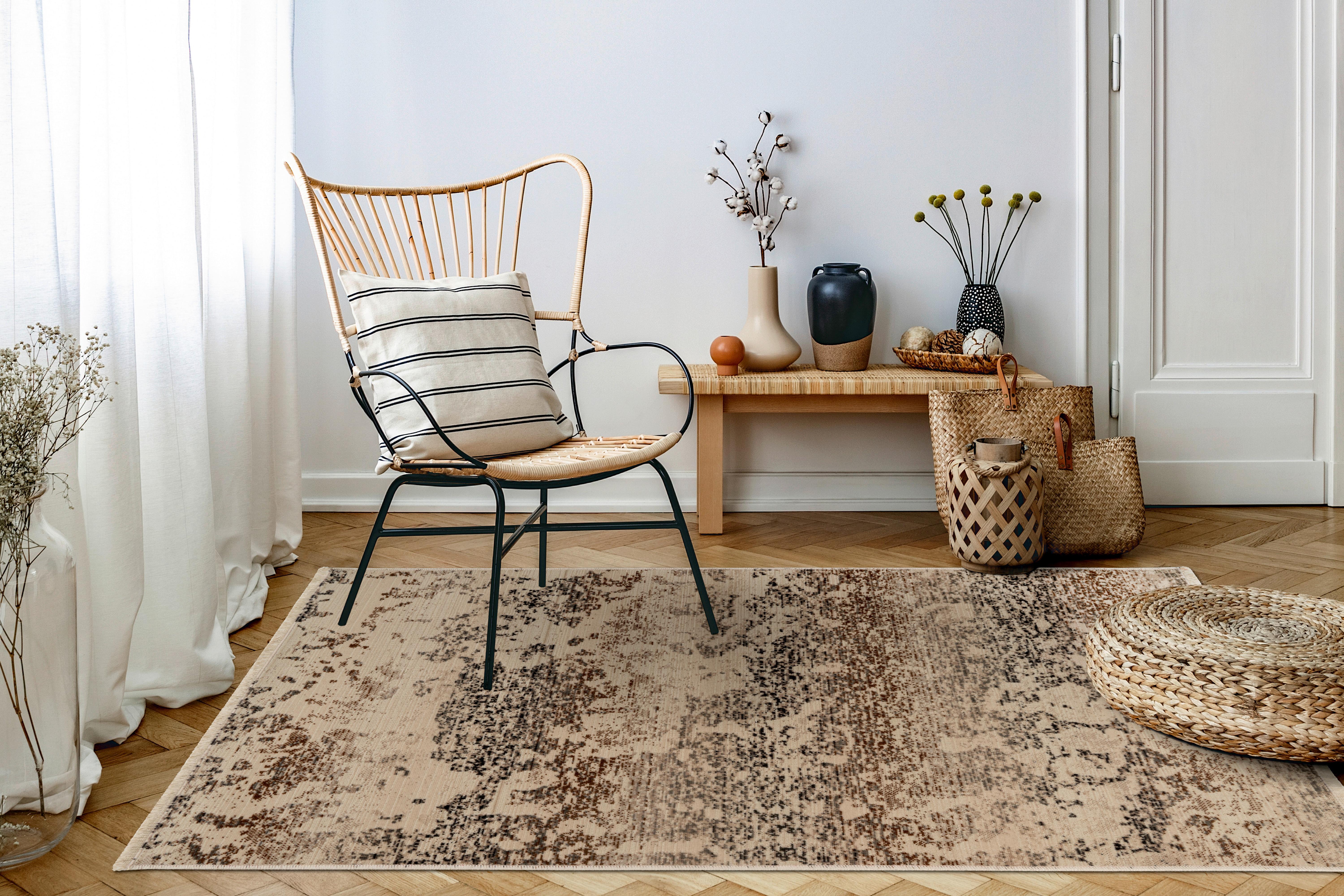Vintage-Teppich Charu 200 - Beige, KONVENTIONELL, Textil (80/150cm)