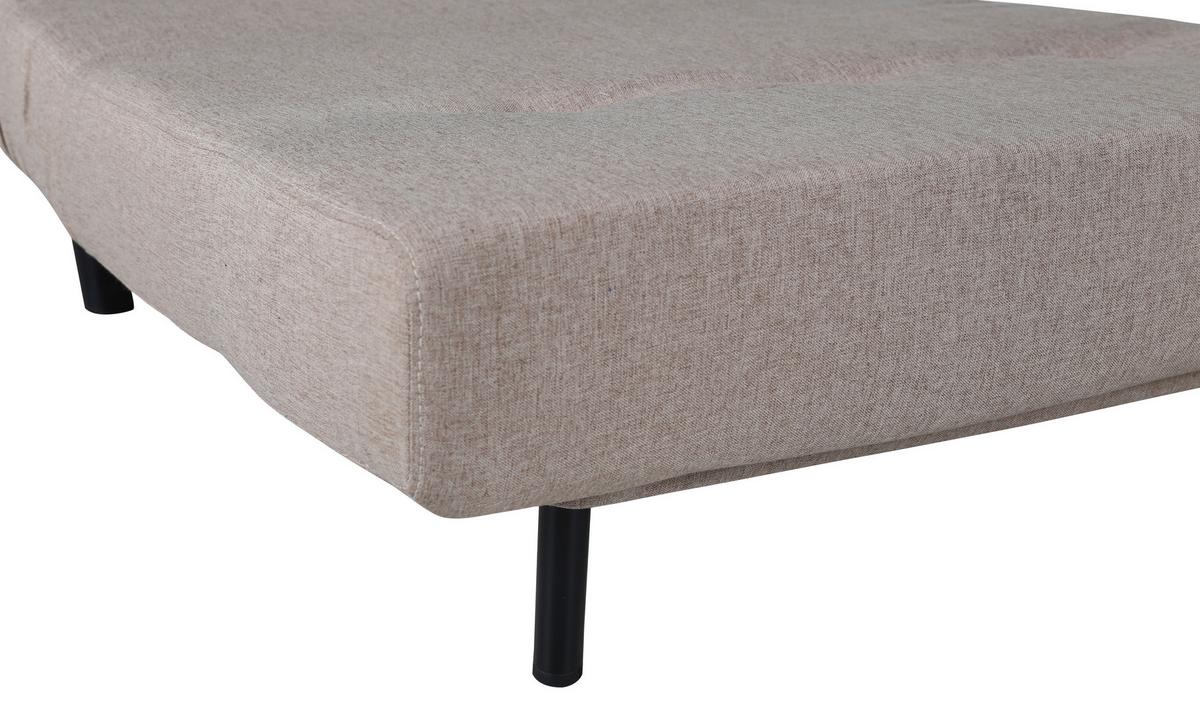 Schlafsessel Vicky - Beige/Schwarz, Design, Textil/Metall (70/88/80cm) - Livetastic