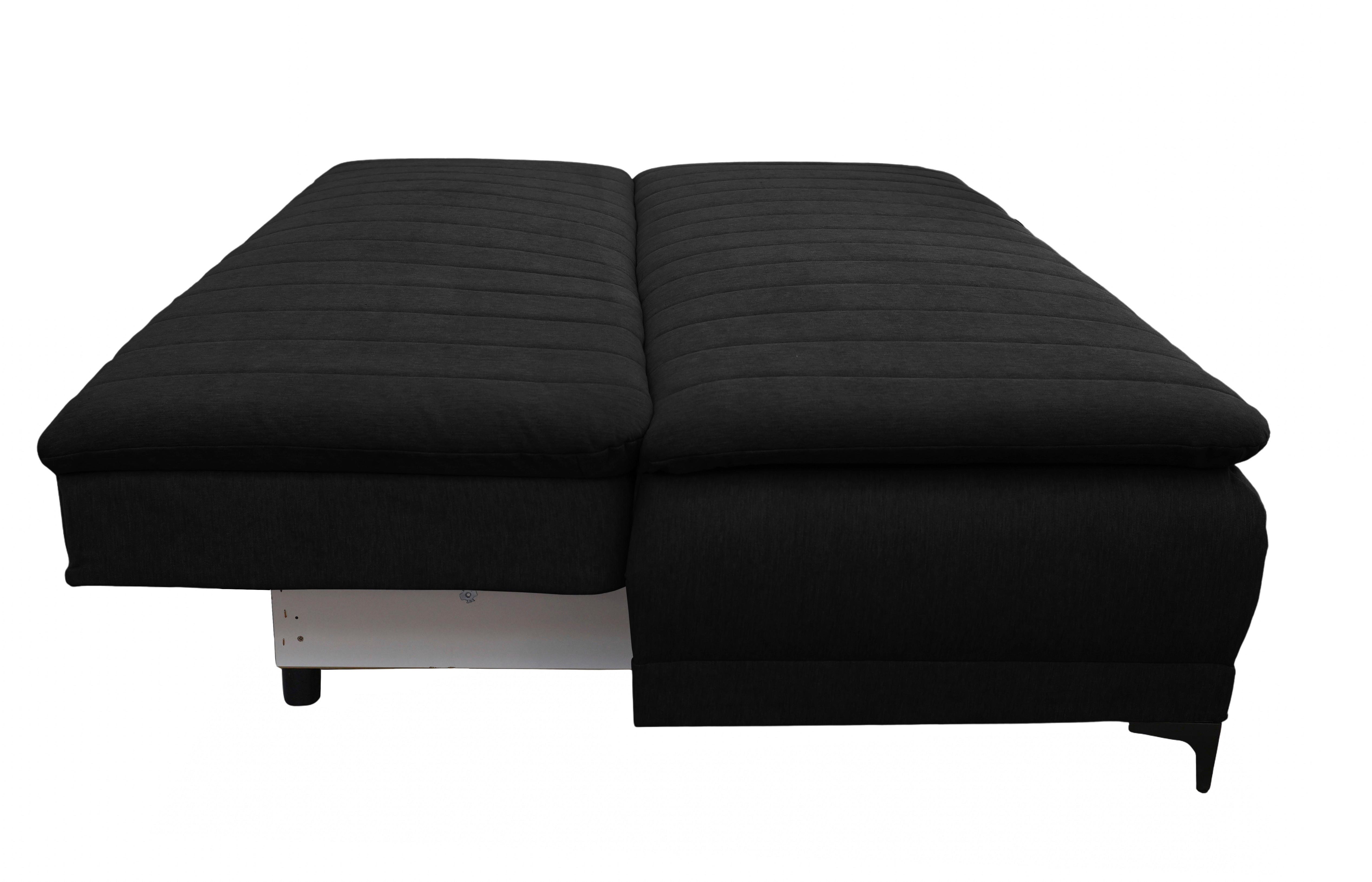 Schlafsofa Moliss Anthrazit B: 202 Cm - Anthrazit/Schwarz, Basics, Textil (202/98/78cm) - Livetastic