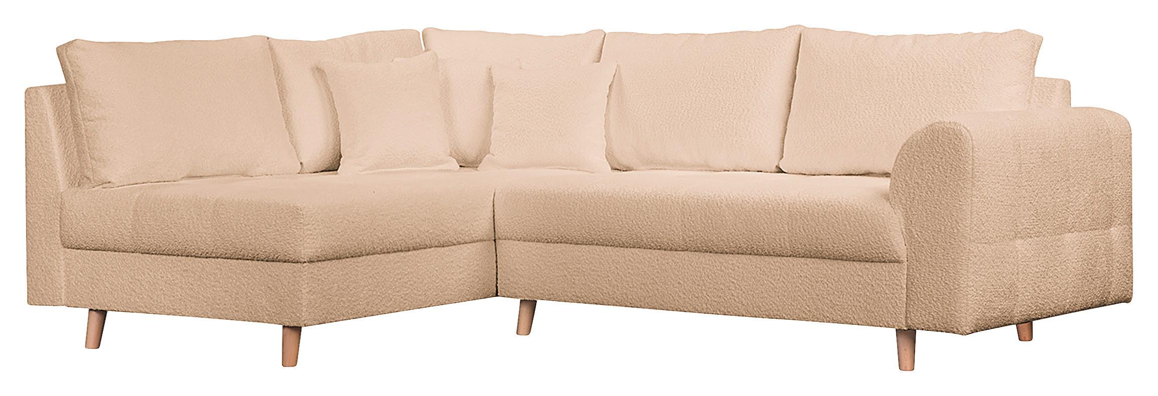 ECKSOFA Ariella Beige S: 161x231 cm - Beige/Naturfarben, Design, Textil (161/231cm) - P & B