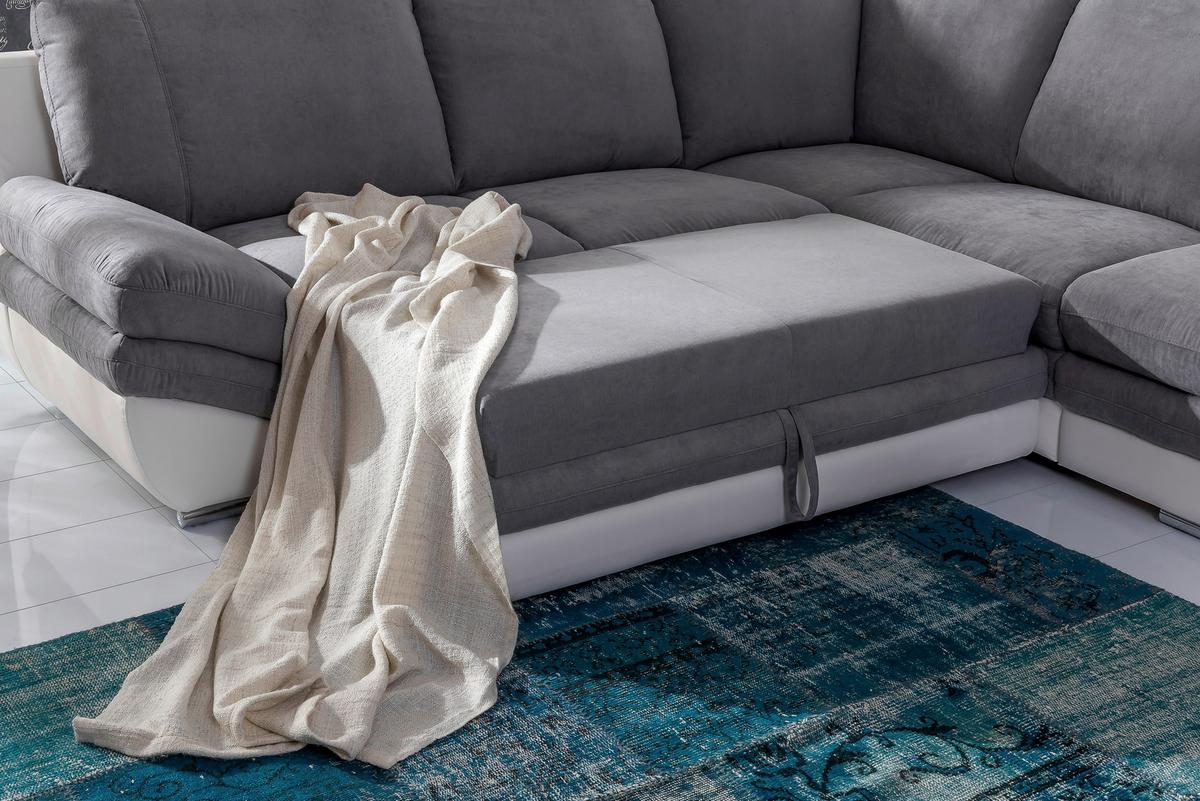 Wohnlandschaft In L-form Nardo 264x221 Cm - Chromfarben/Dunkelgrau, MODERN, Textil (264/221cm) - MID.YOU
