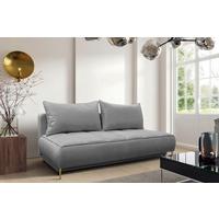 Schlafsofa Zoom Hellgrau B: 200 cm - Goldfarben/Hellgrau, Design, Textil (200/90/97cm) - MID.YOU