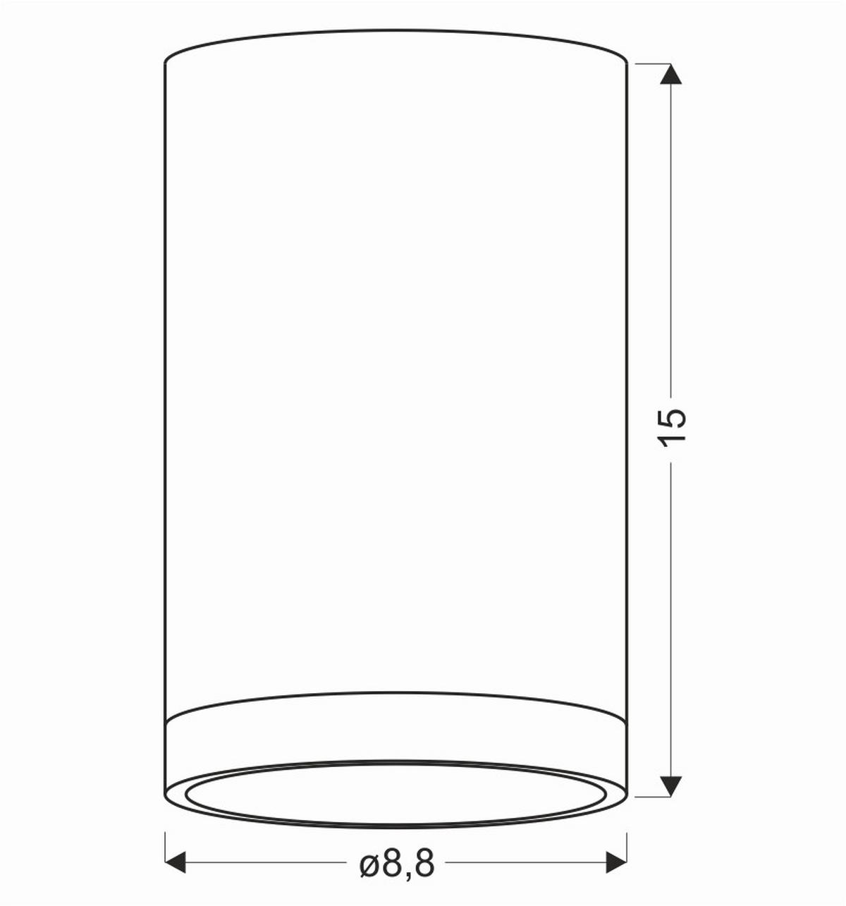 LED-Deckenleuchte Ø 8,8 cm 1-Flammig, Grau/Wood - Design, Metall (8.8/8.8/15cm)