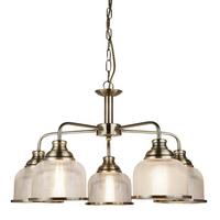 Hängeleuchte 1685-5ab Bistro Ii - Messingfarben, KONVENTIONELL, Glas/Metall (58/88cm)