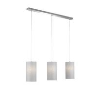 Hängeleuchte Thor H: 150 Cm 3-Flammig In Säulenform - Chromfarben/Grau, Design, Textil/Metall (110/150cm) - Fischer & Honsel