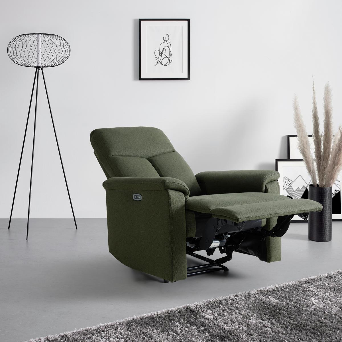 Relaxačné kreslo LEWIS, zelená - čierna/zelená, Modern, kov/drevo (81/108/94cm) - Mömax