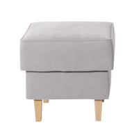 Hocker Lorris - Buchefarben/Silberfarben, Design, Textil (53/45/53cm) - Max Winzer