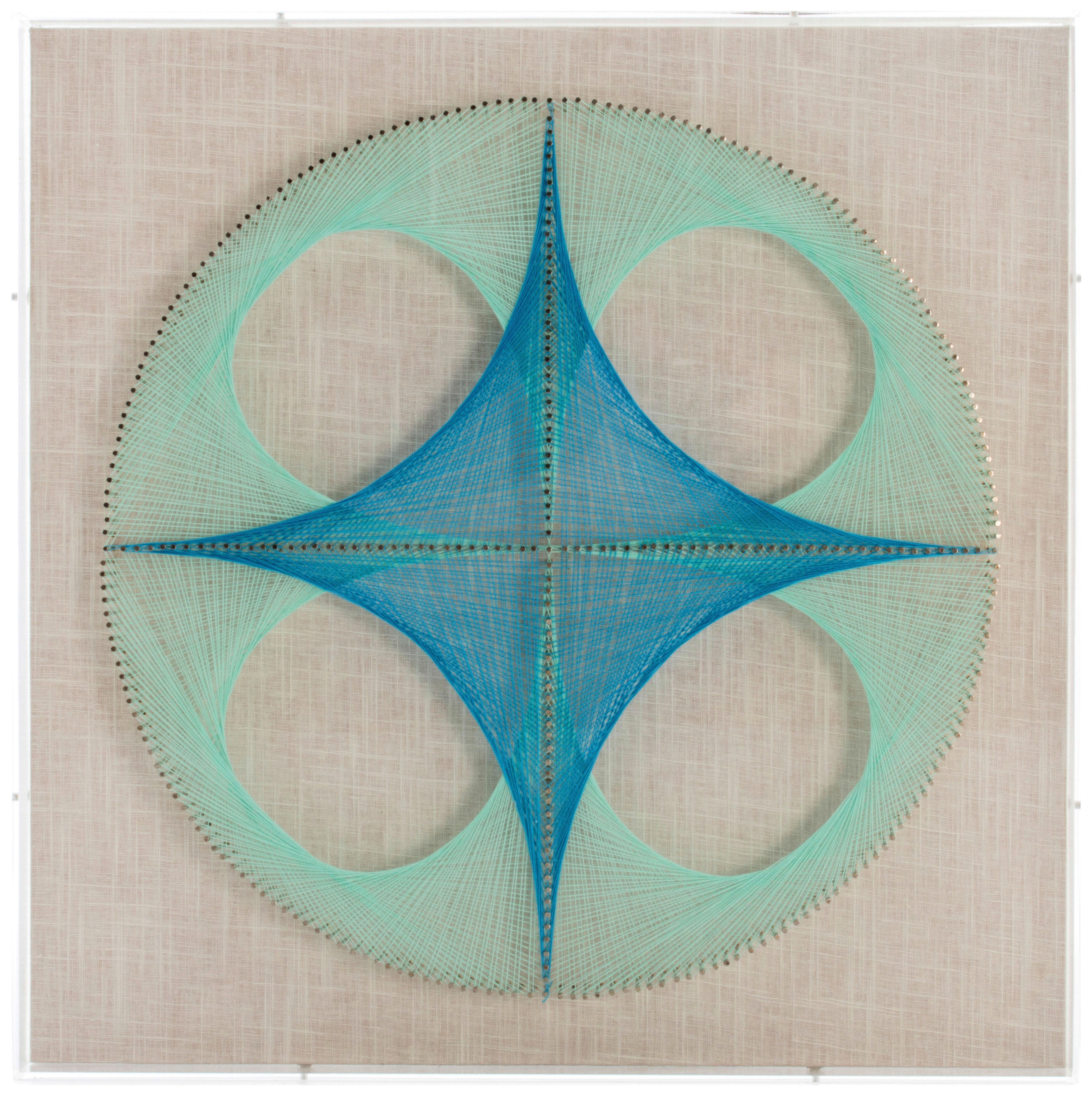 Bild Happiness Blau, B: 45 cm - Blau, LIFESTYLE, Holzwerkstoff/Textil (45/45/6cm) - Kayoom