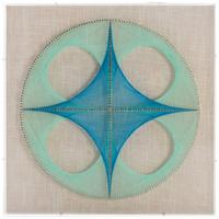 Bild Happiness Blau, B: 45 Cm - Blau, LIFESTYLE, Holzwerkstoff/Textil (45/45/6cm) - Kayoom