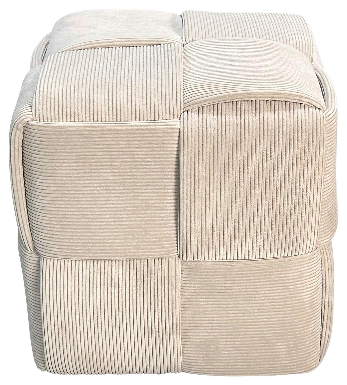 Pouf Urban Beige Gepolstert - Beige, Design, Textil (40/40/40cm) - MID.YOU
