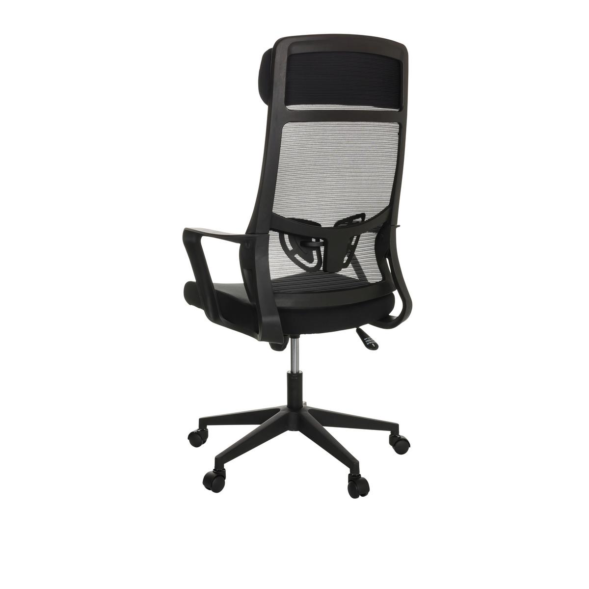 Drehstuhl Nekeo - Schwarz, Basics, Kunststoff/Textil (69/122-132/69cm) - MID.YOU