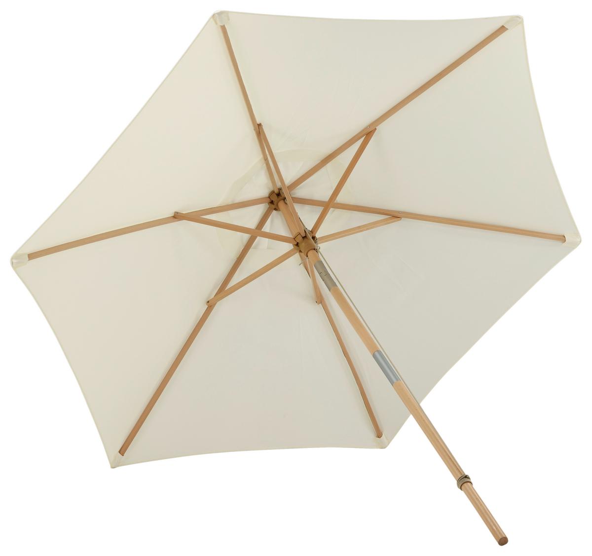 Sonnenschirm Corypho - Weiß, KONVENTIONELL (250/232cm) - Gardenson