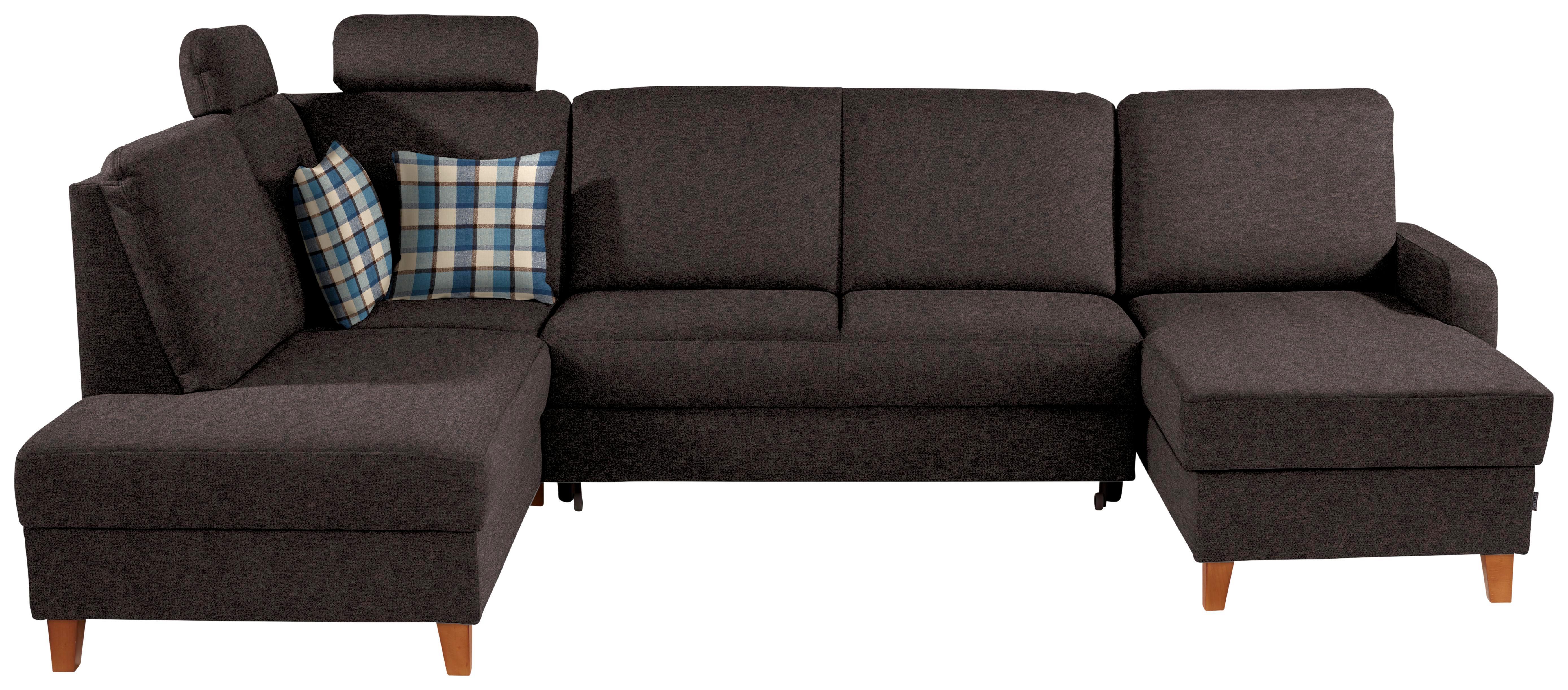 Wohnlandschaft in U-Form Country 196x299x157 cm - Hellbraun/Dunkelbraun, ROMANTIK / LANDHAUS, Holz/Holzwerkstoff (196/299/157cm) - James Wood