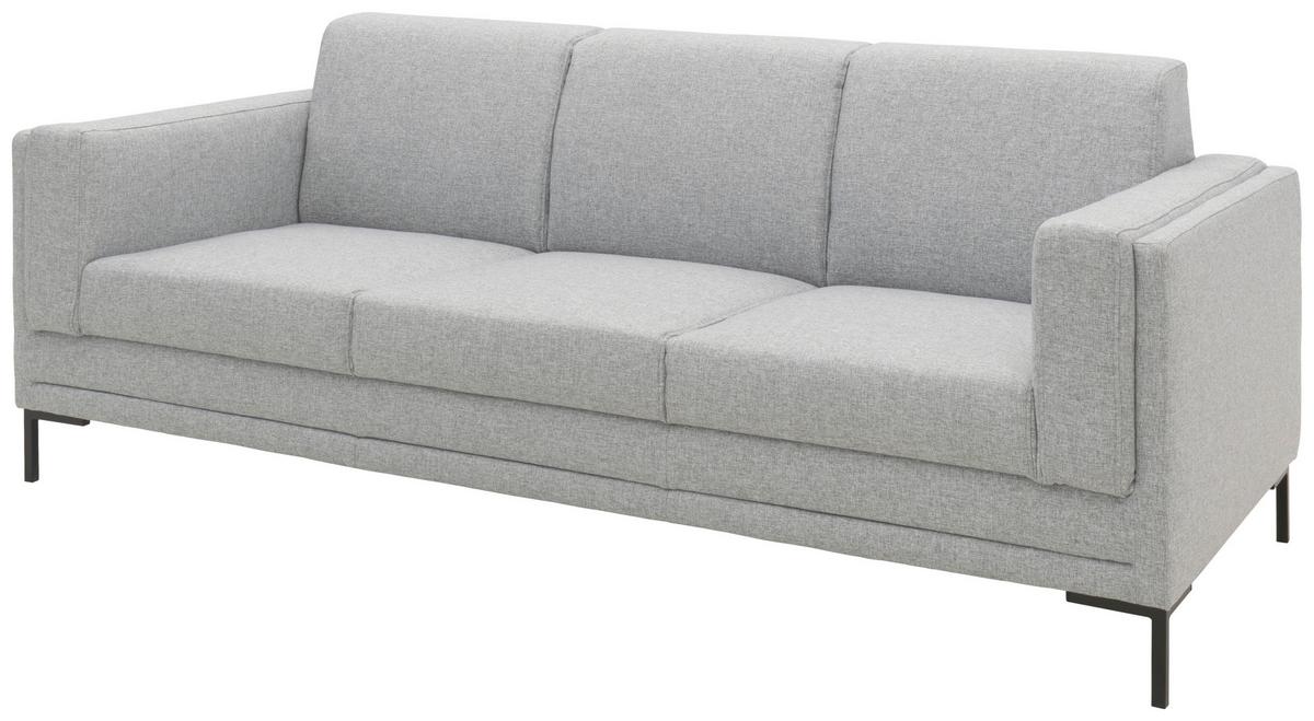 3-sitzer-sofa Looks Vii - Silberfarben/Schwarz, Design, Textil (210/82/90cm) - LOOKS by W.Joop