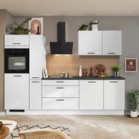 Küchenblock Pn210 - Weiß/Grau, MODERN, Holzwerkstoff (280cm) - Pino